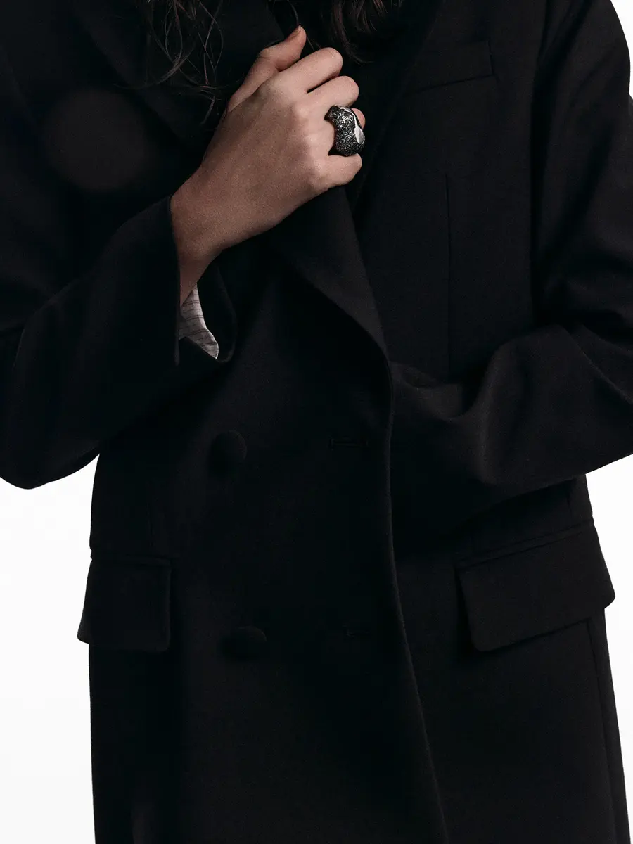 Пальто однотонное