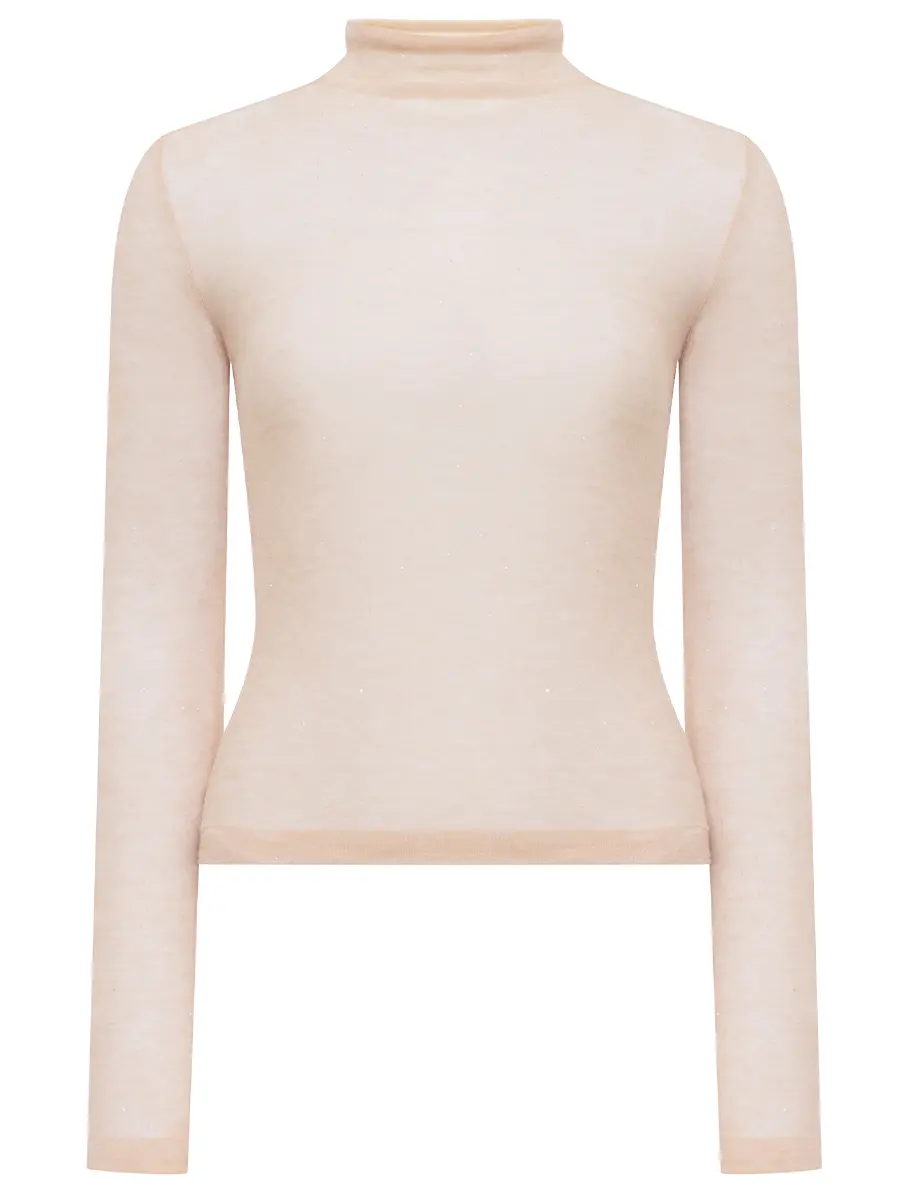 Водолазка шерстяная с пайетками