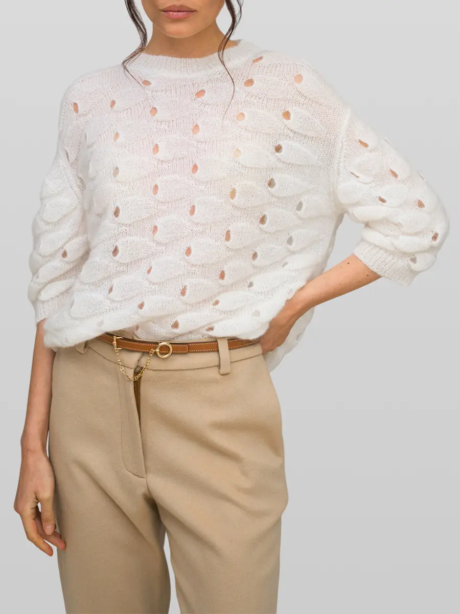 Джемпер из мохера и шерсти