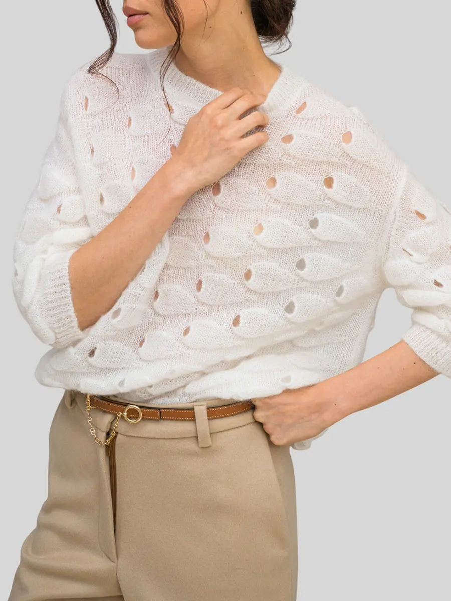 Джемпер из мохера и шерсти