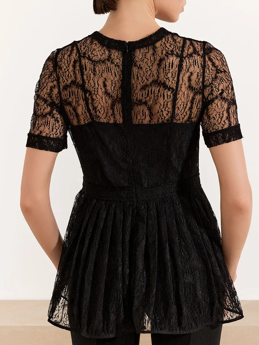 Платье-туника кружевное