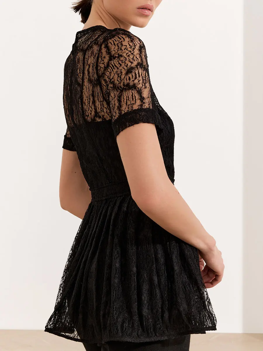 Платье-туника кружевное