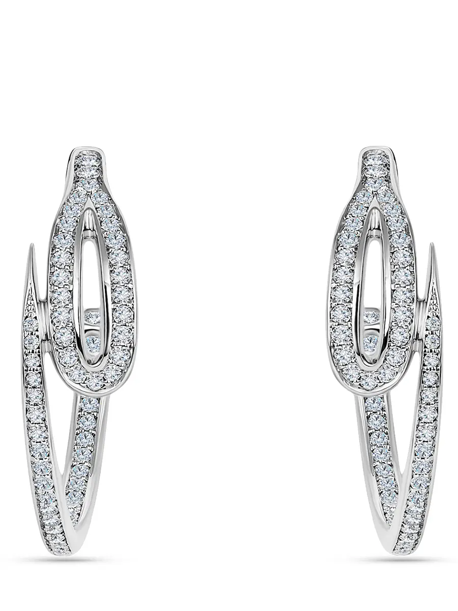 Серьги «Кащеева игла» с бриллиантами