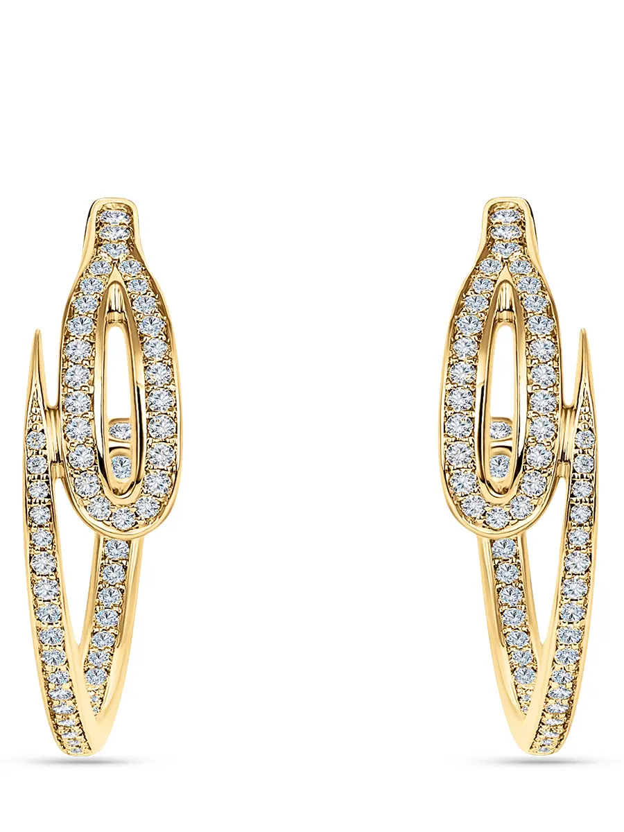 Серьги «Кащеева игла» с бриллиантами