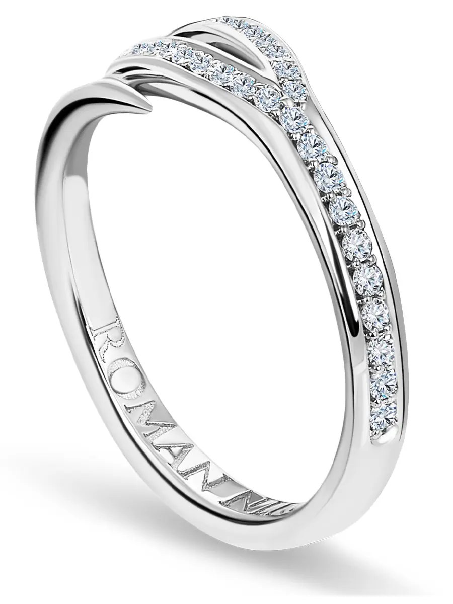 Кольцо «Кащеева игла» с бриллиантами Half Pave