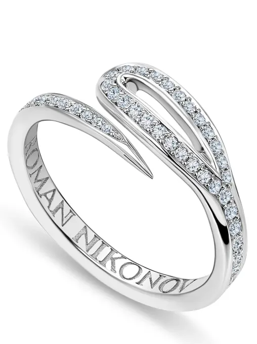 Кольцо «Кащеева игла» с бриллиантами Half Pave ROMAN NIKONOV