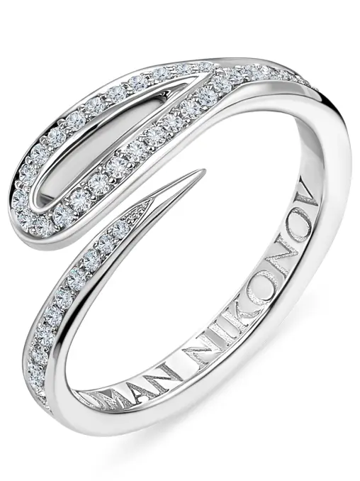 Кольцо «Кащеева игла» с бриллиантами Half Pave ROMAN NIKONOV
