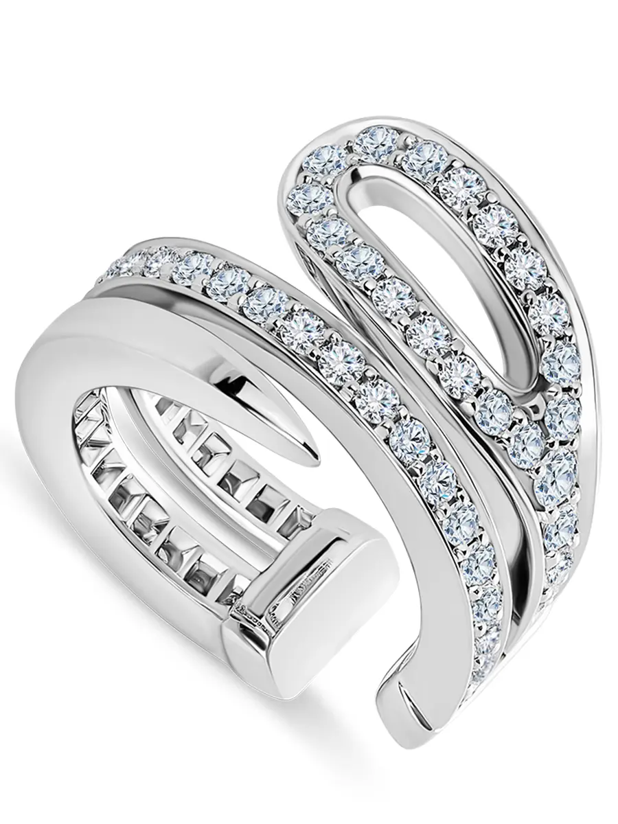 Двойной кафф «Кащеева игла» с бриллиантами