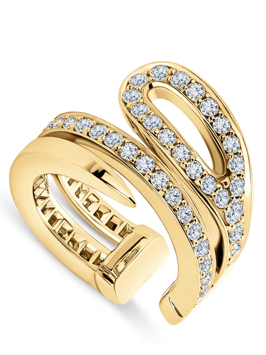 Двойной кафф «Кащеева игла» с бриллиантами