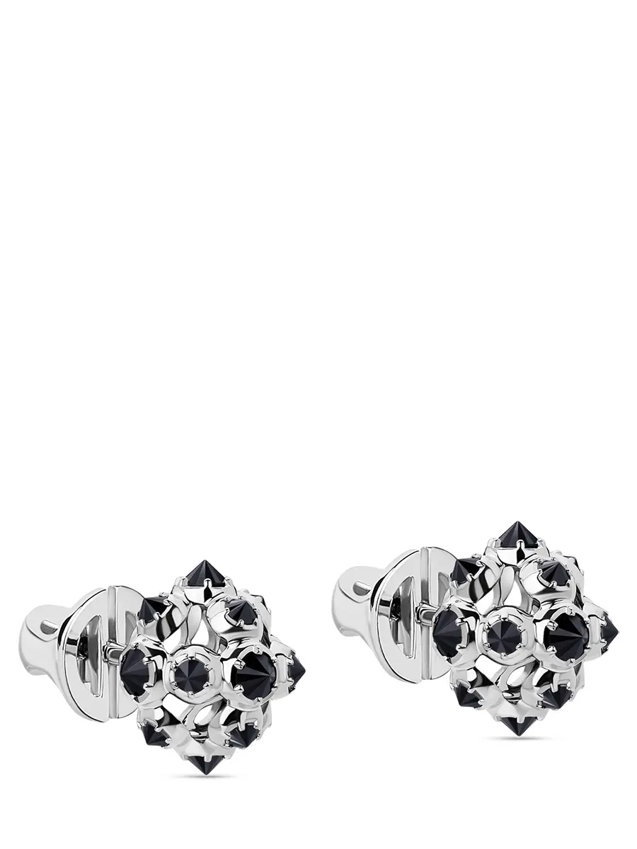 Пусеты «Ежевика» с бриллиантами