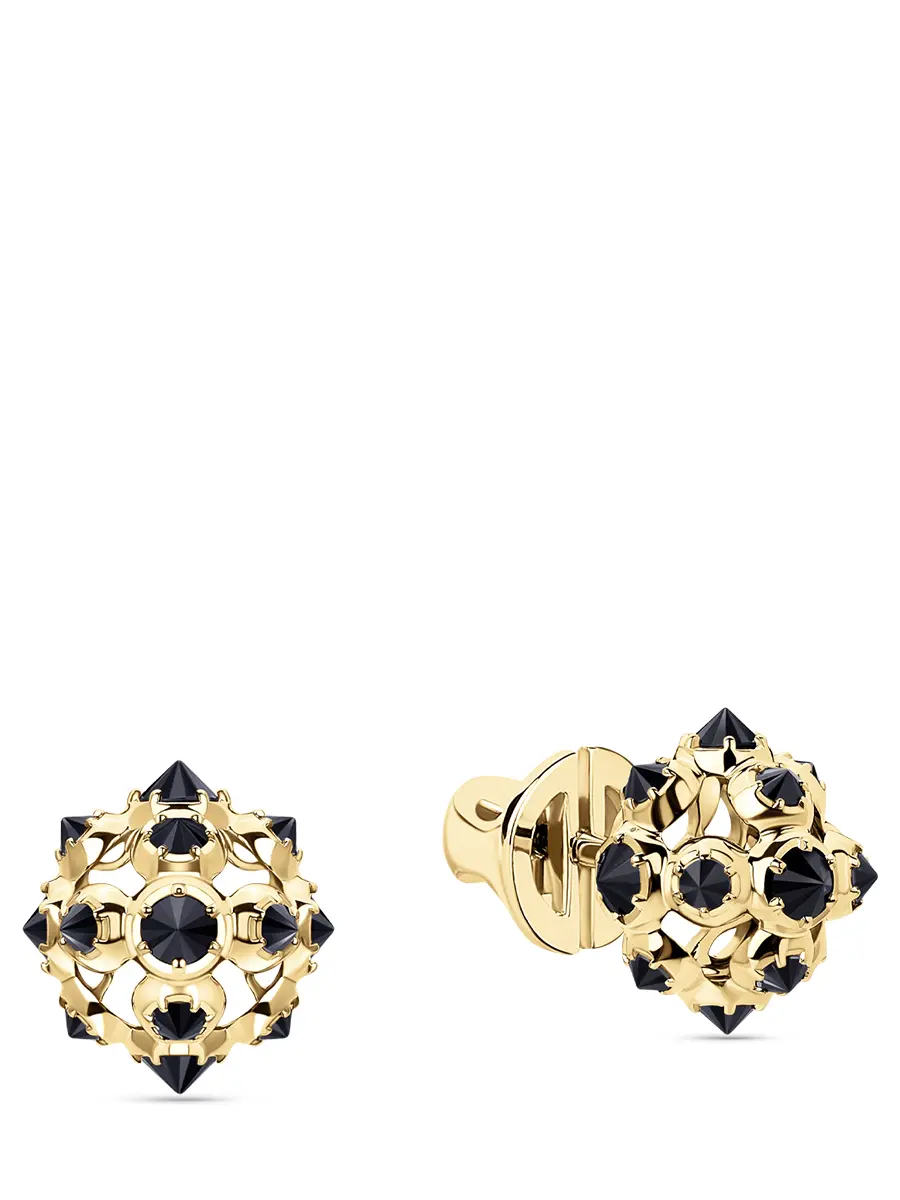 Пусеты «Ежевика» с бриллиантами