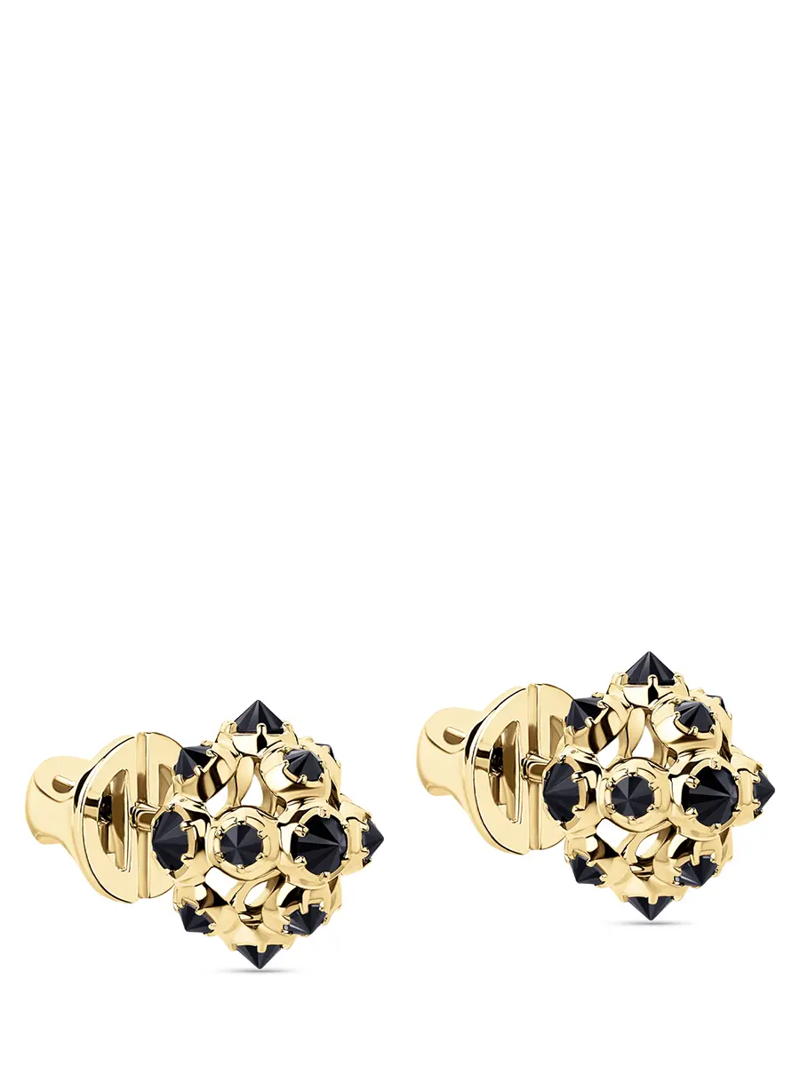 Пусеты «Ежевика» с бриллиантами