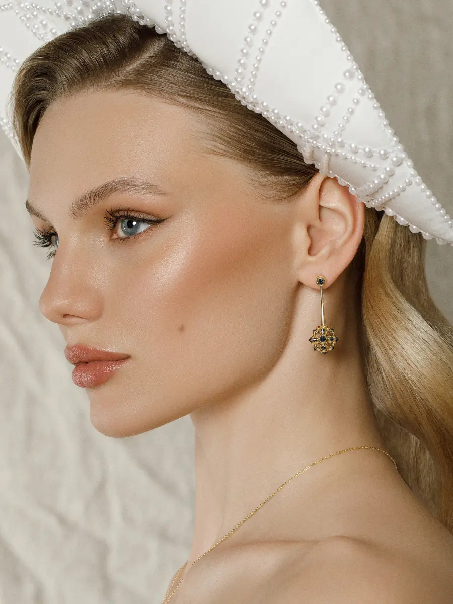 Серьги «Ежевика» с бриллиантами