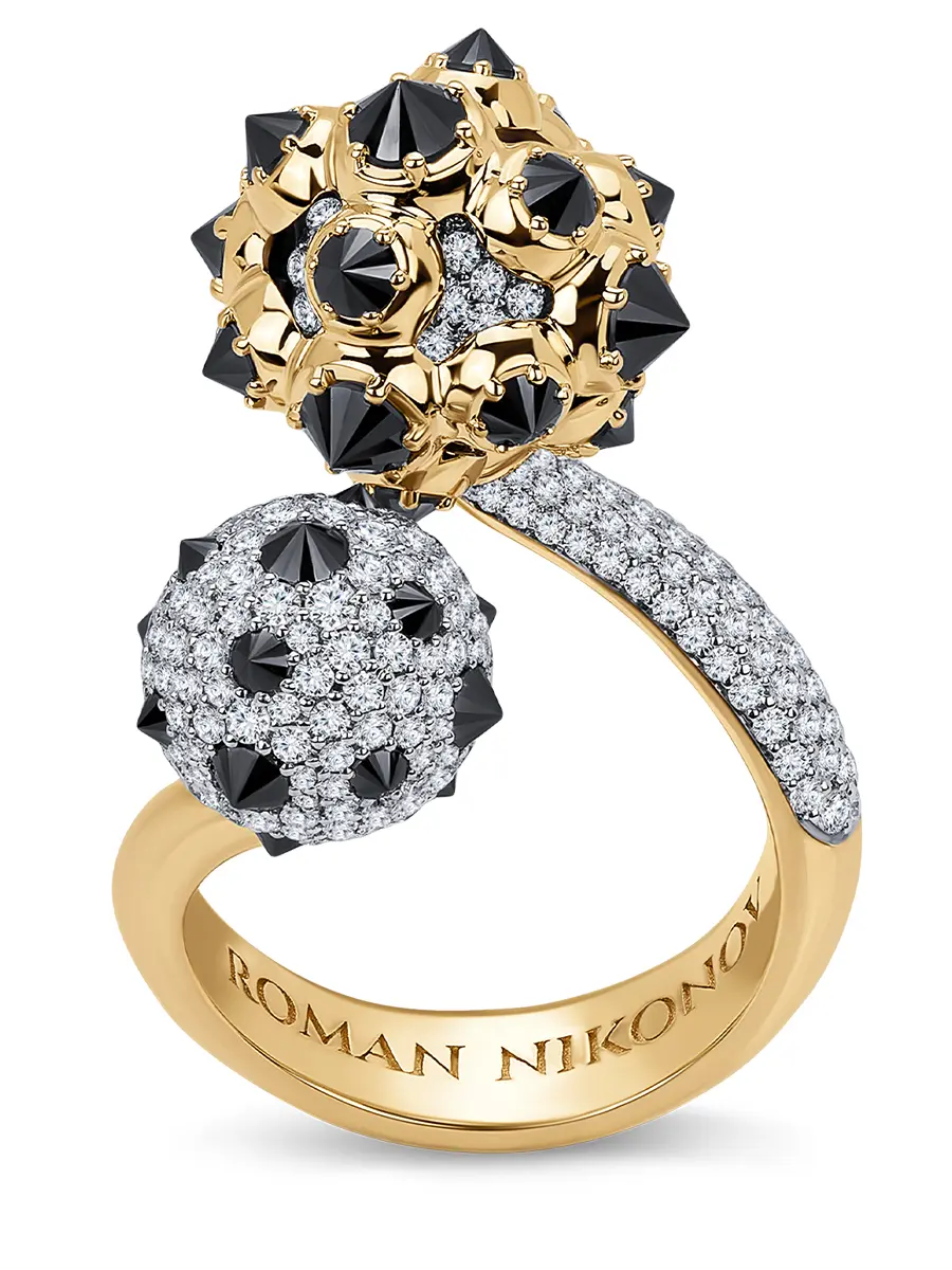 Кольцо «Ежевика» с бриллиантами