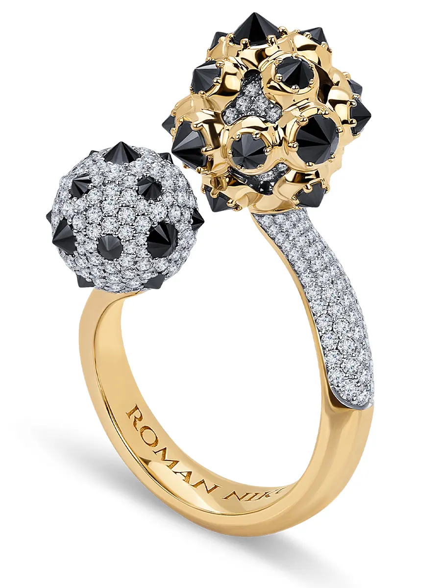 Кольцо «Ежевика» с бриллиантами