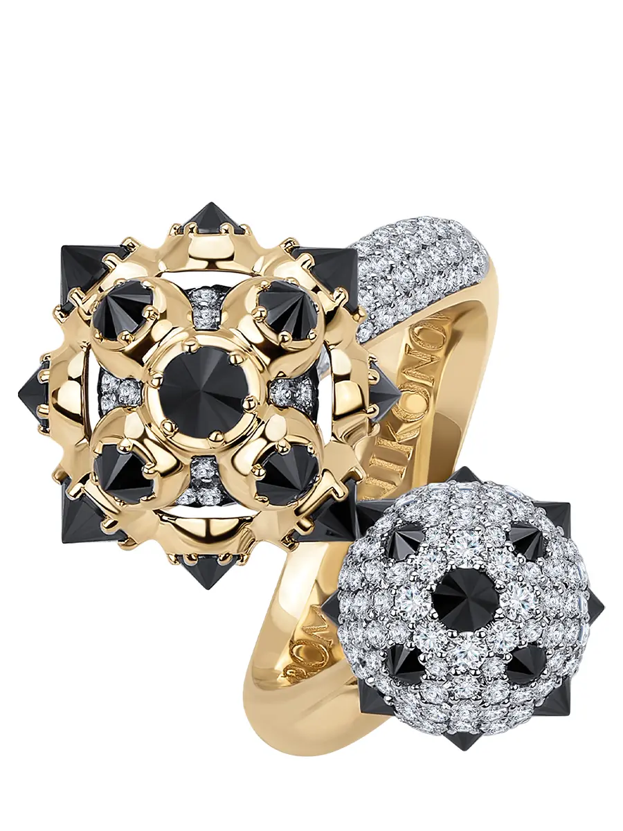 Кольцо «Ежевика» с бриллиантами