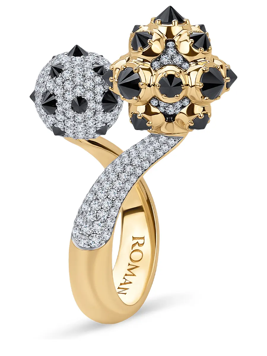 Кольцо «Ежевика» с бриллиантами