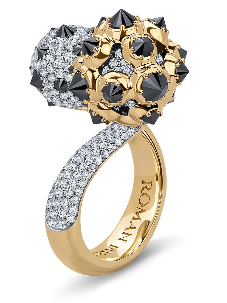 Кольцо «Ежевика» с бриллиантами