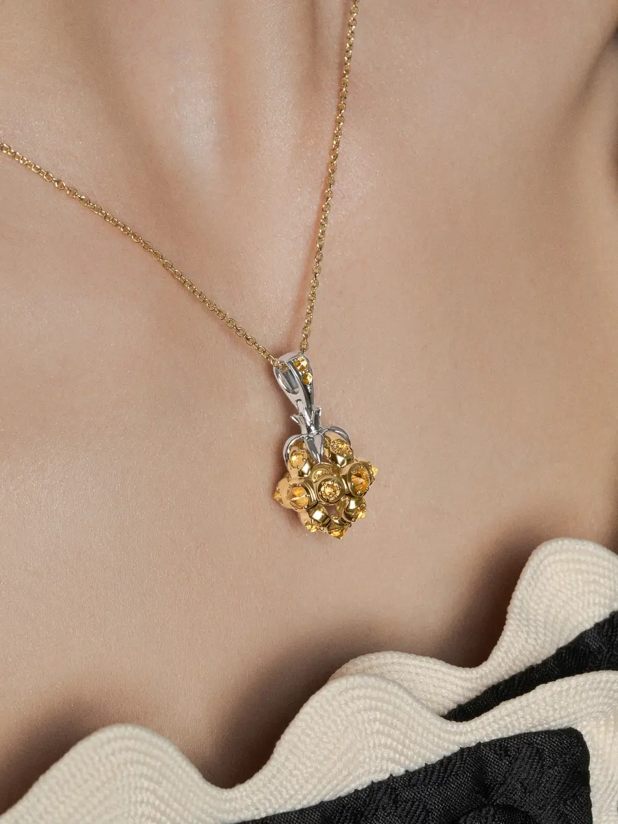 Подвеска «Морошка» с цитринами