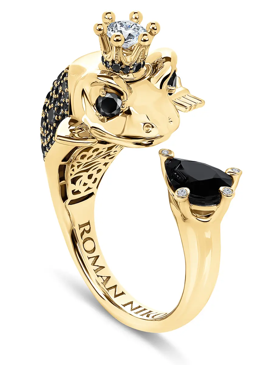 Кольцо «Царевна-лягушка» с бриллиантами