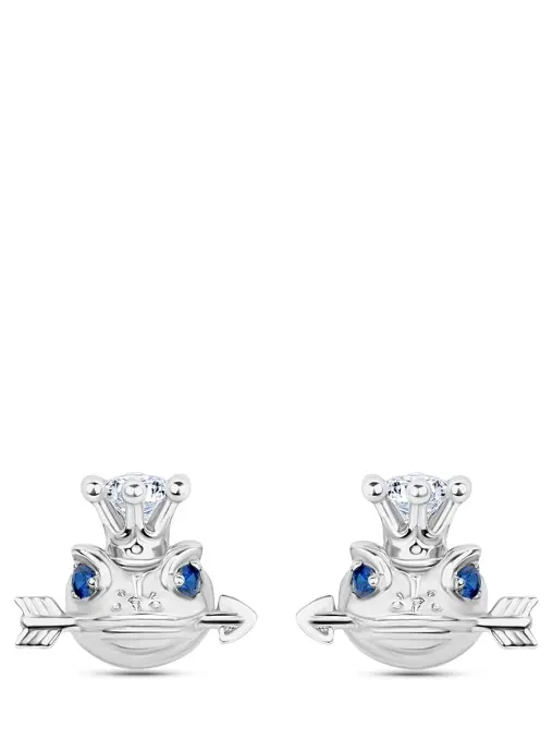 Пусеты «Царевна-лягушка» с бриллиантами и сапфирами ROMAN NIKONOV