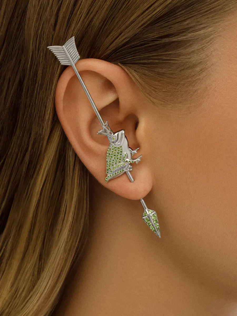 Кафф «Царевна-лягушка» с хризолитами