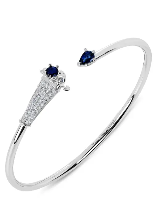 Браслет «Царевна-лягушка» с бриллиантами и сапфирами ROMAN NIKONOV