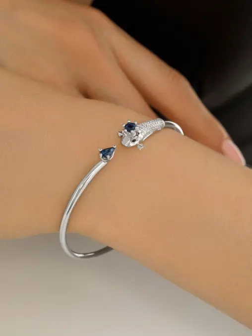 Браслет «Царевна-лягушка» с бриллиантами и сапфирами ROMAN NIKONOV