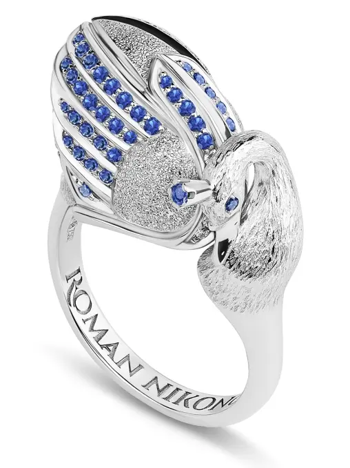 Кольцо «Царевна-лебедь» с сапфирами ROMAN NIKONOV