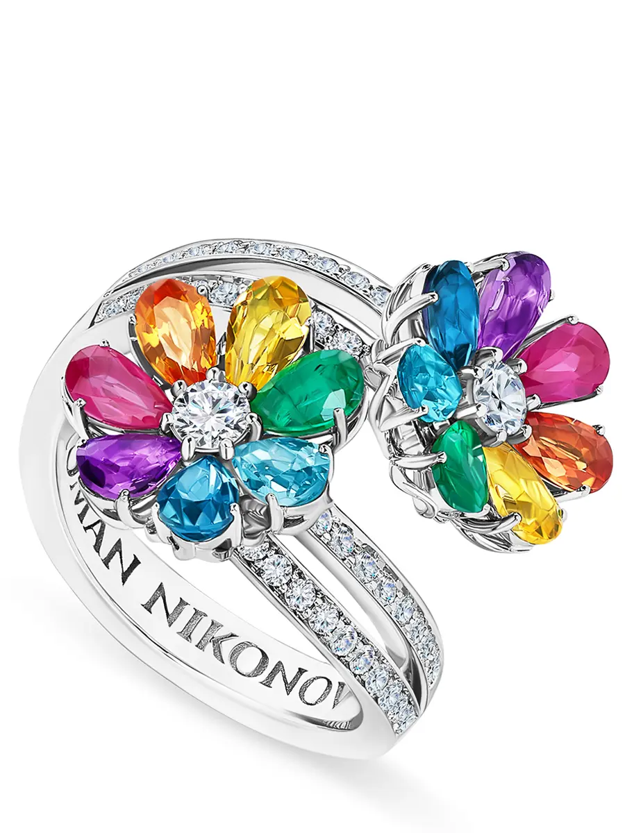 Двойное кольцо «Цветик-семицветик»