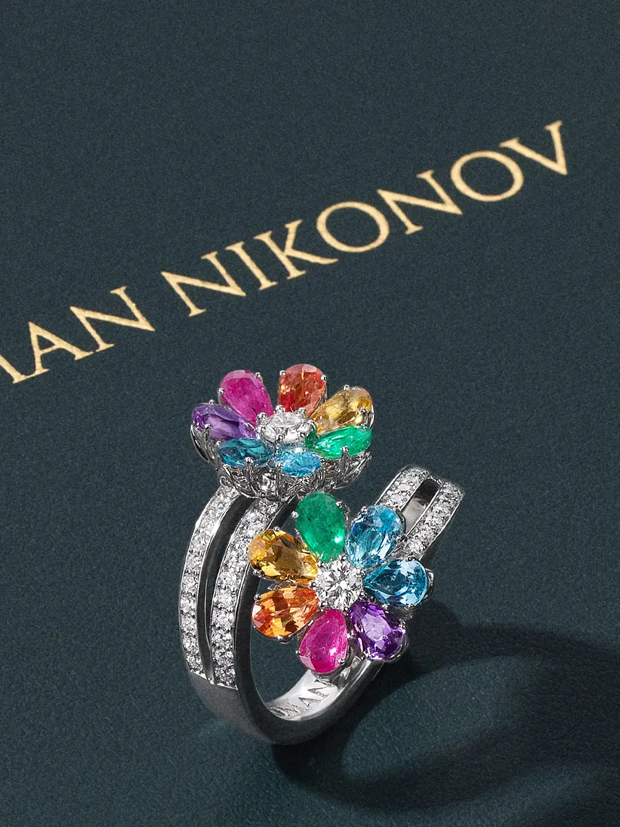 Двойное кольцо «Цветик-семицветик»