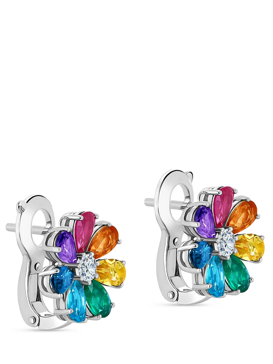 Пусеты на швензе «Цветик-семицветик»