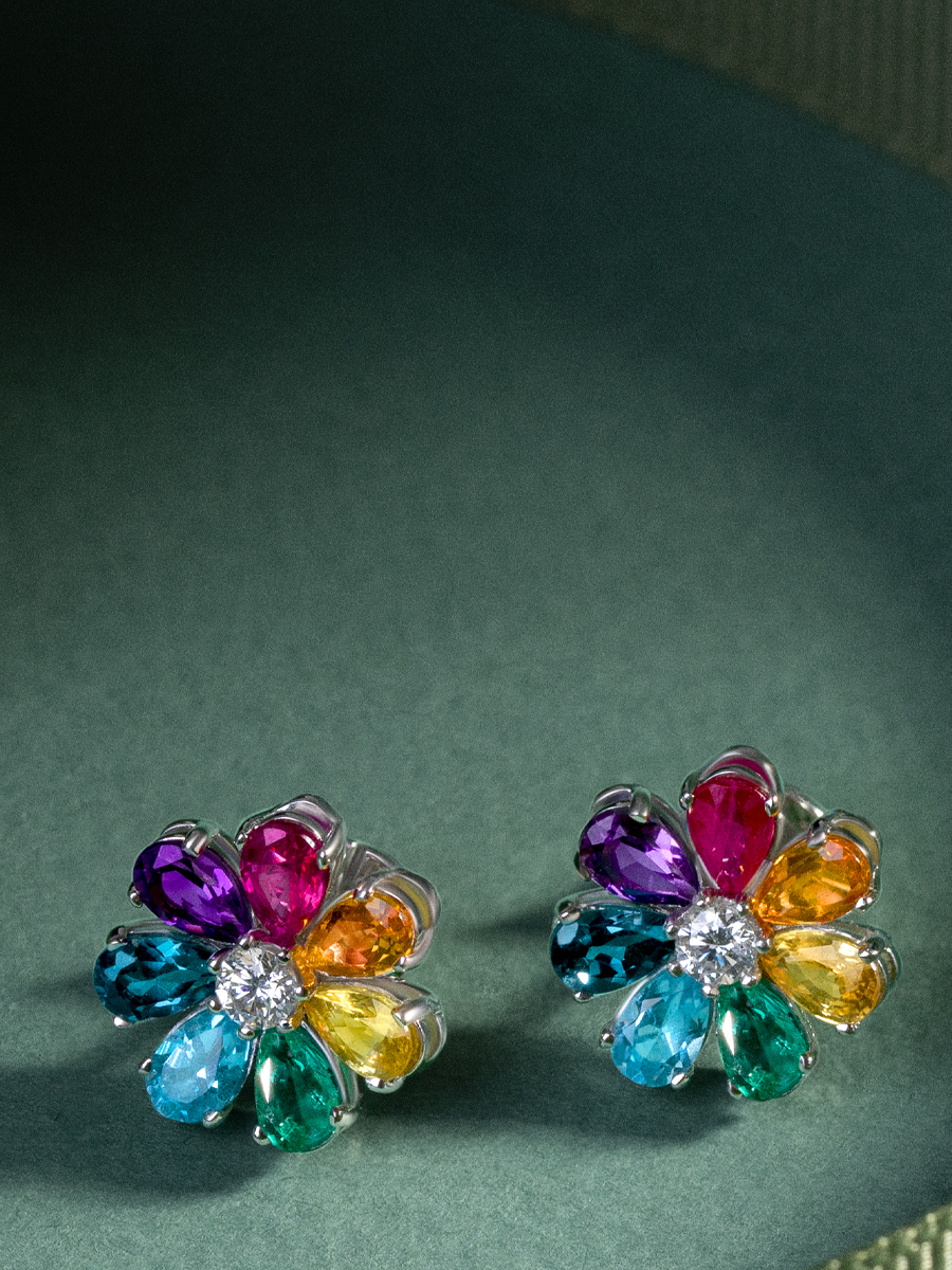 Пусеты «Цветик-семицветик»