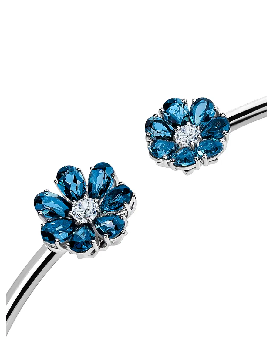 Браслет «Цветик» с бриллиантами и топазами