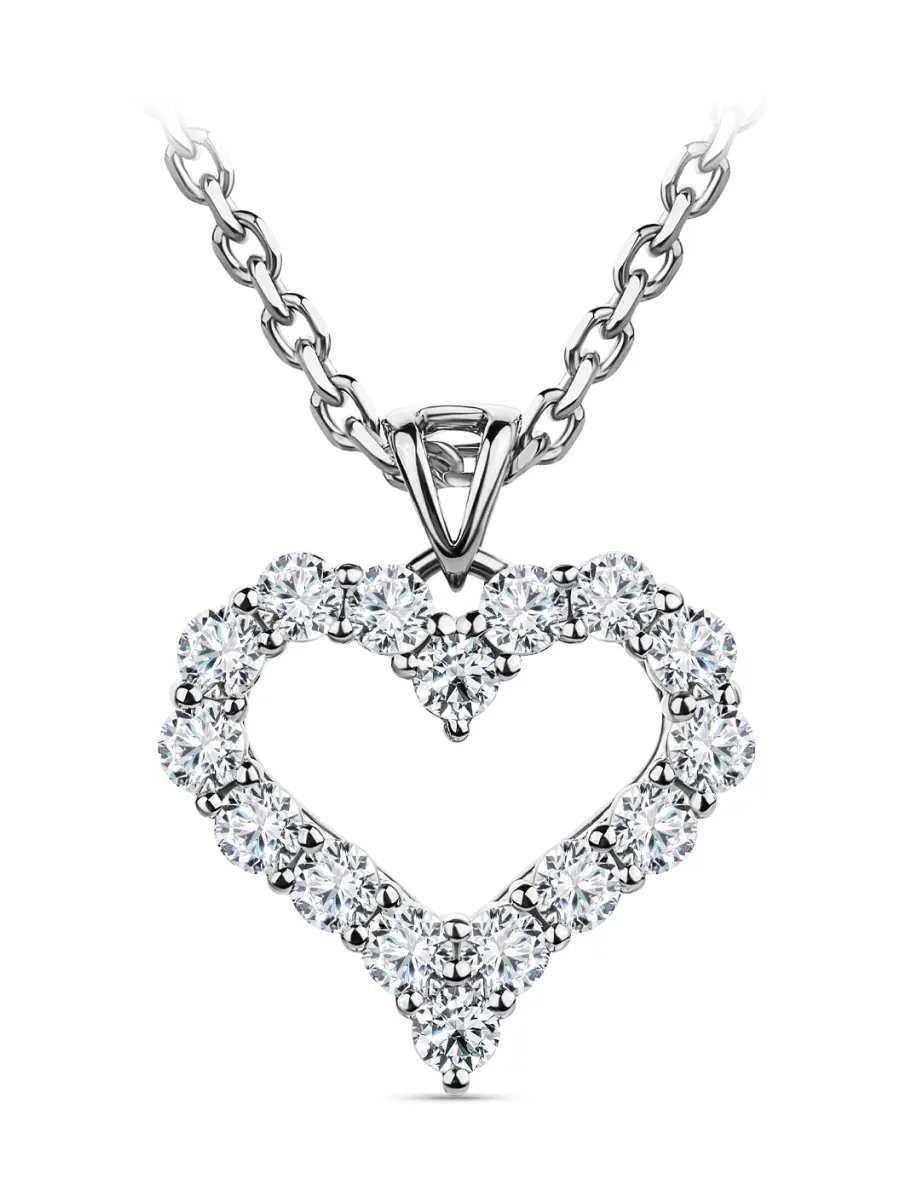 Подвеска «Сердце» с бриллиантами