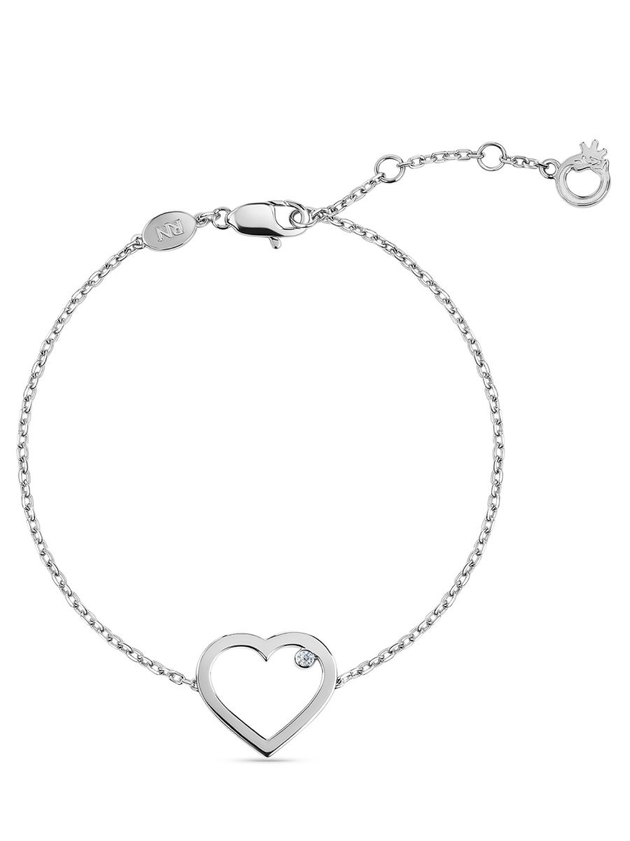 Браслет «Сердце» с бриллиантом