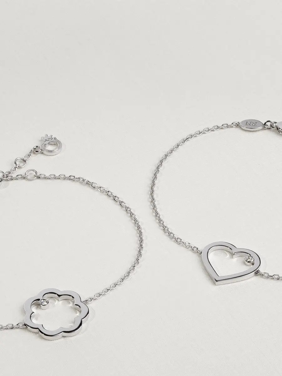 Браслет «Сердце» с бриллиантом