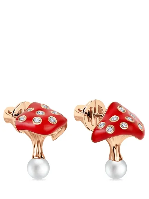 Серьги-пусеты «Волшебные грибы» ROMAN NIKONOV