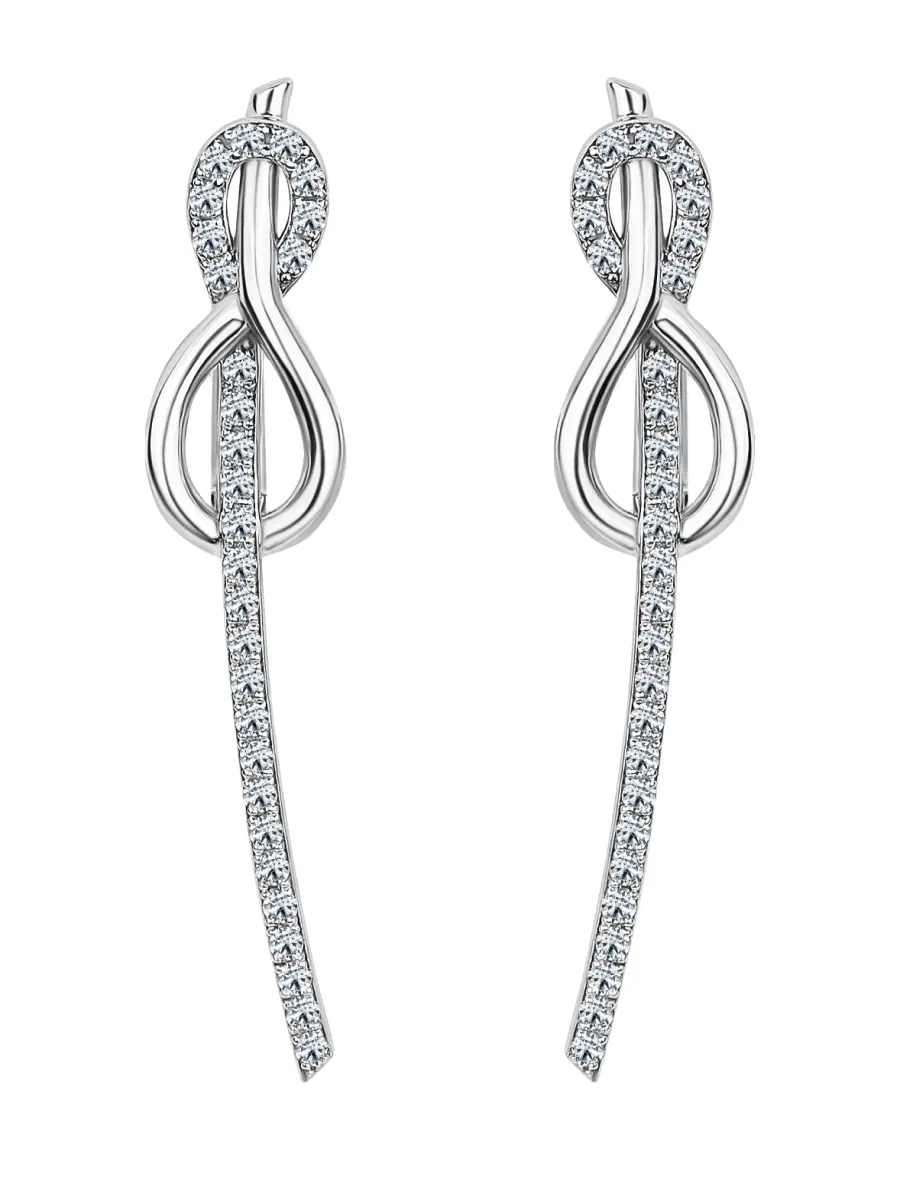 Серьги «Узел любви» с бриллиантами