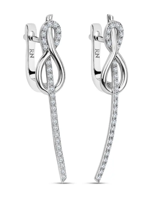 Серьги «Узел любви» с бриллиантами ROMAN NIKONOV