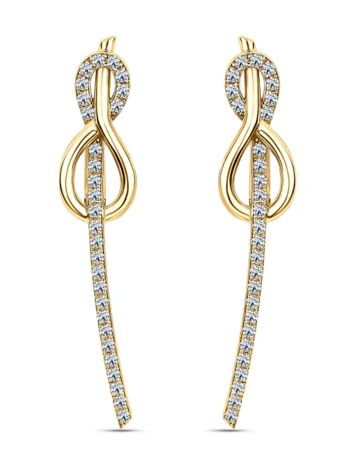 Серьги «Узел любви» с бриллиантами ROMAN NIKONOV