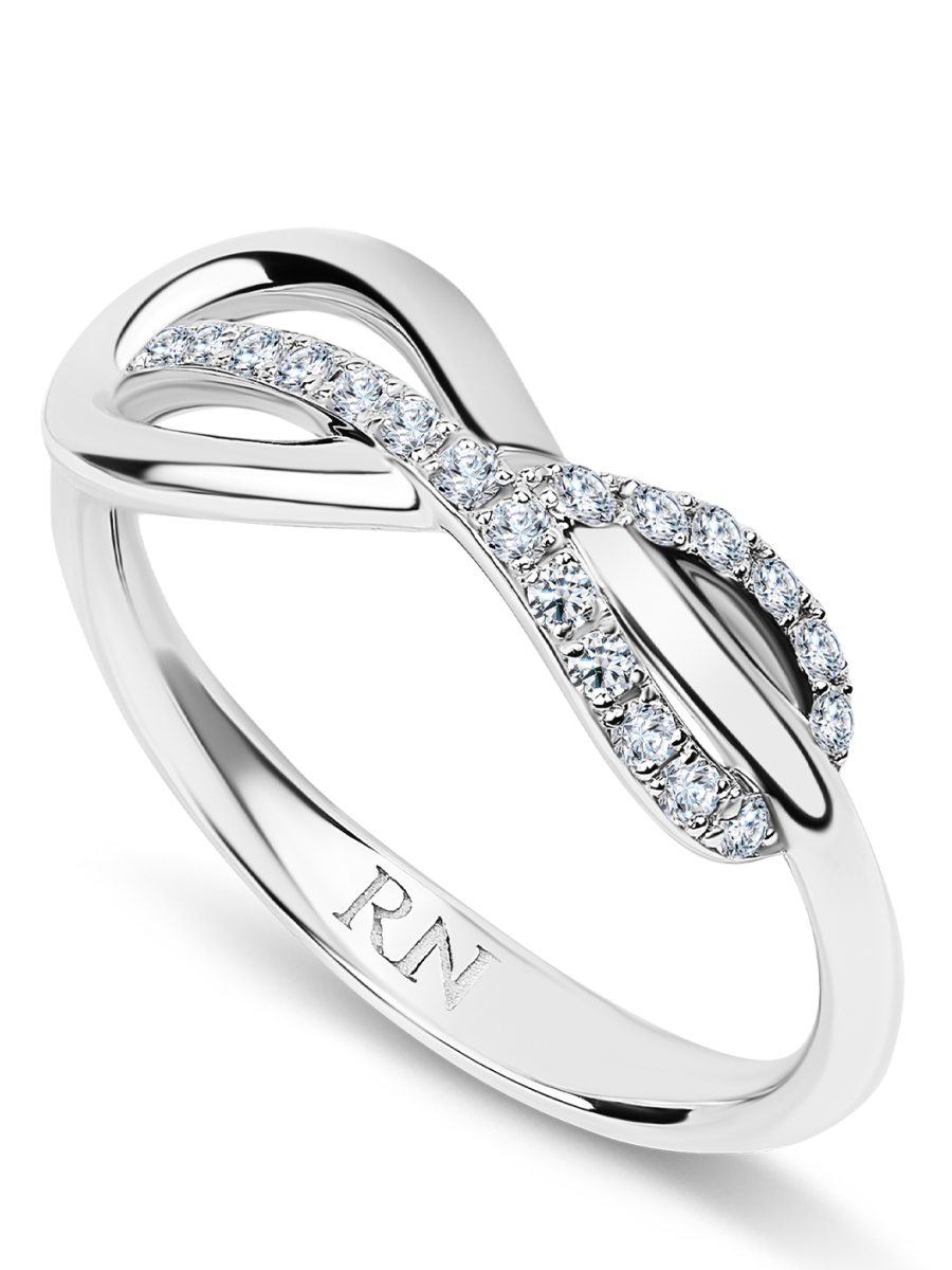 Кольцо «Узел любви» с бриллиантами