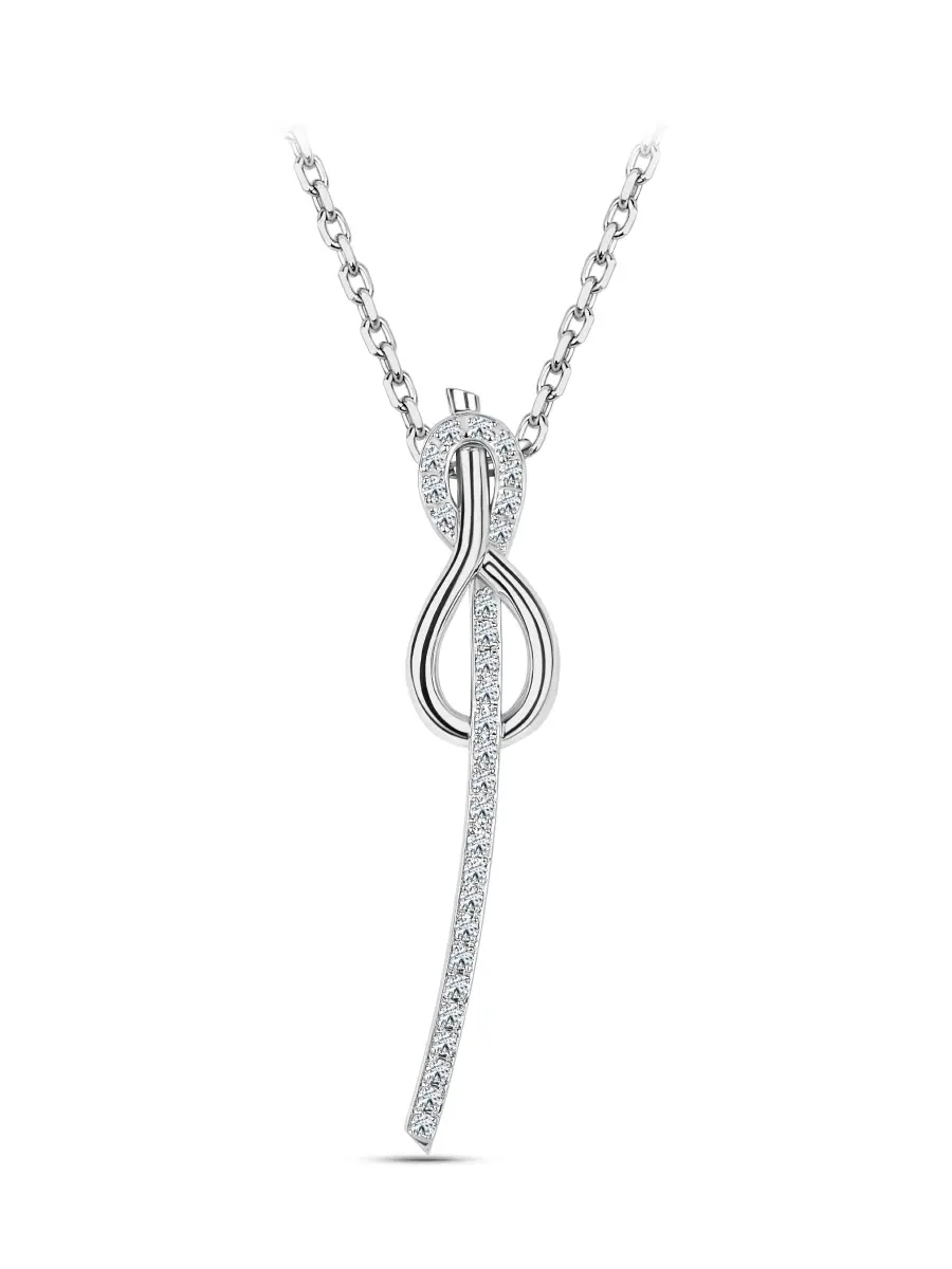 Подвеска «Узел любви» с бриллиантами