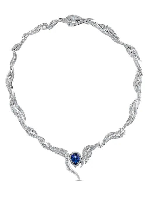 Колье «По щучьему велению» с бриллиантами и танзанитом ROMAN NIKONOV