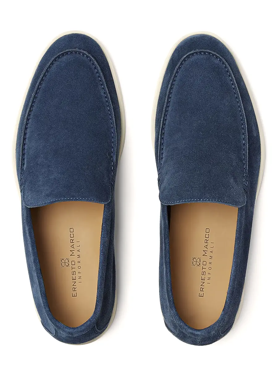 Лоферы замшевые