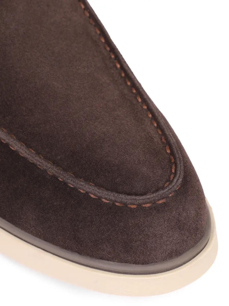 Лоферы замшевые