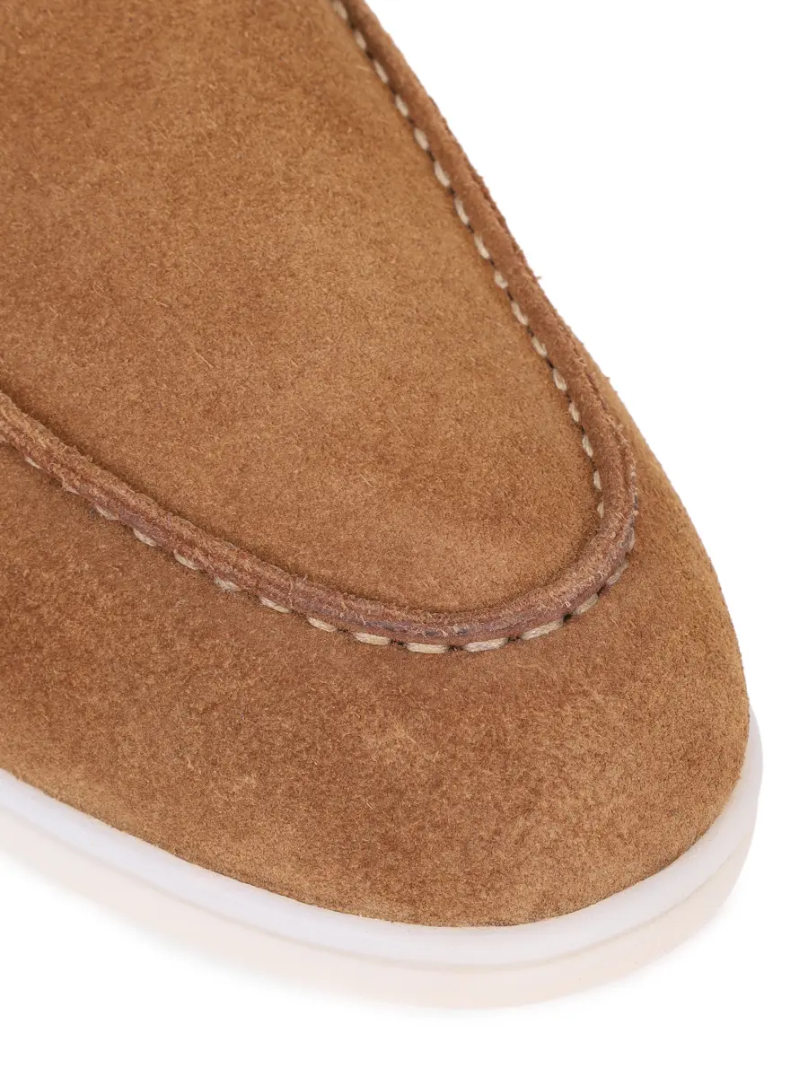 Лоферы замшевые