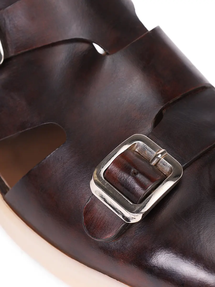 Сандалии кожаные