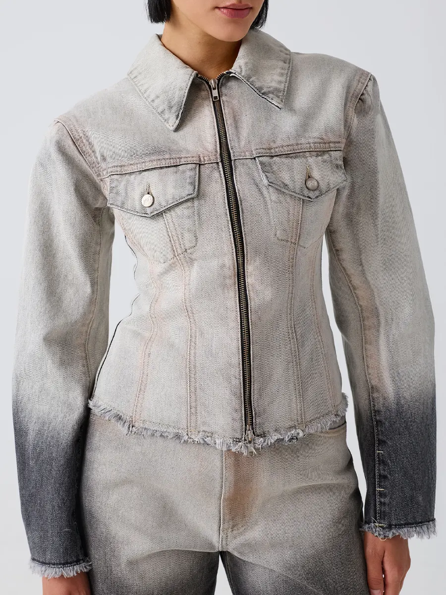 Джинсовая куртка хлопковая Чай на бегу