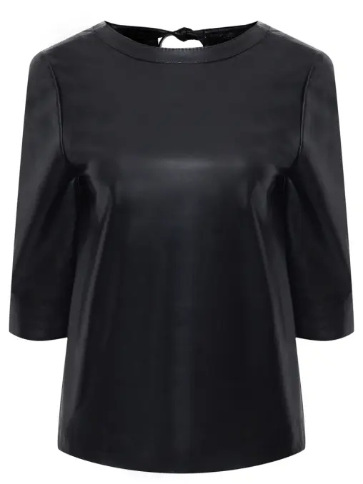 Футболка из кожи JULIAKISELEVA